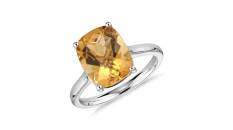 Citrine ring, facing forward