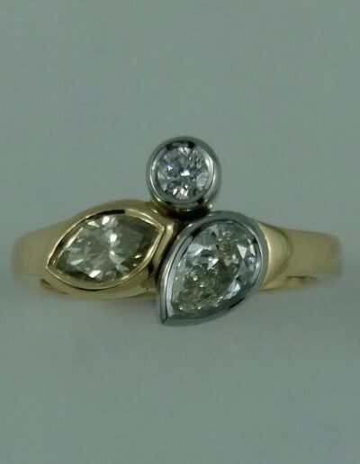 Yellow Marquise Ring 18KY 19KW