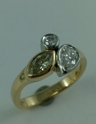 Yellow Marquise Ring 18KY 19KW