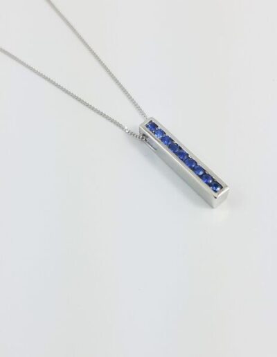 14KW Gold Sapphire Pendant