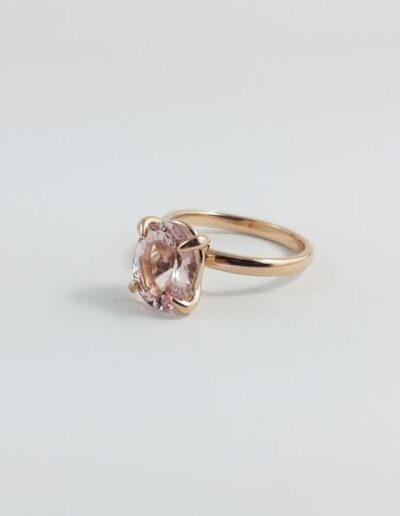 14K Rose Gold Morganite Engagement Ring