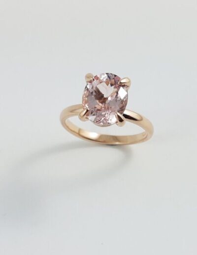 14K Rose Gold Morganite Engagement Ring