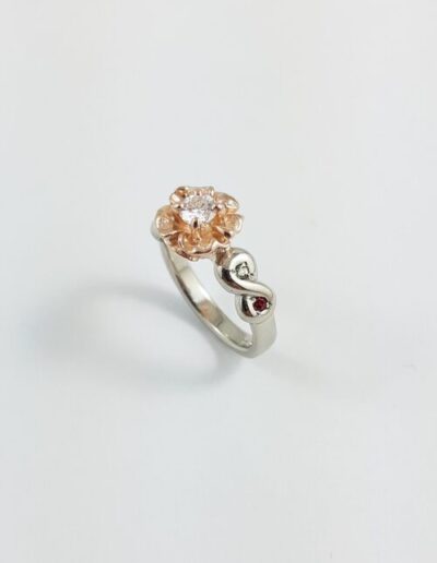 14KRW Rose Infinity Ring