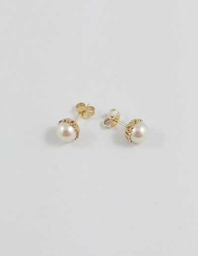 14KY Remounted Pearl Earrings