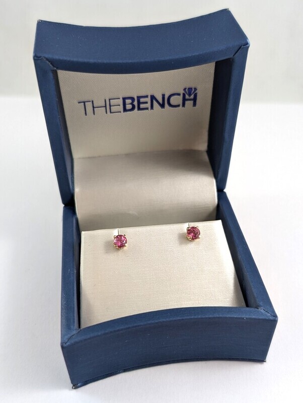 Boxed pink tourmaline earrings