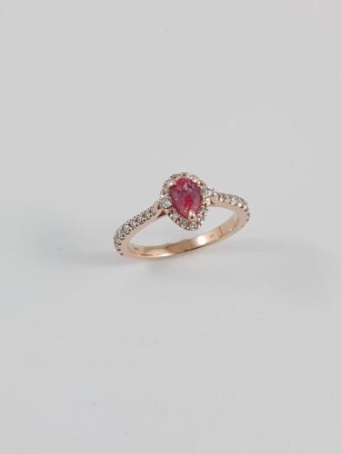 Lab-Grown Alexandrite  Diamond Ring
