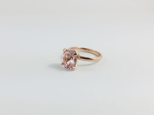 14K Rose Gold Morganite Engagement Ring