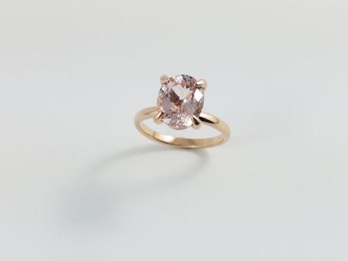 14K Rose Gold Morganite Engagement Ring