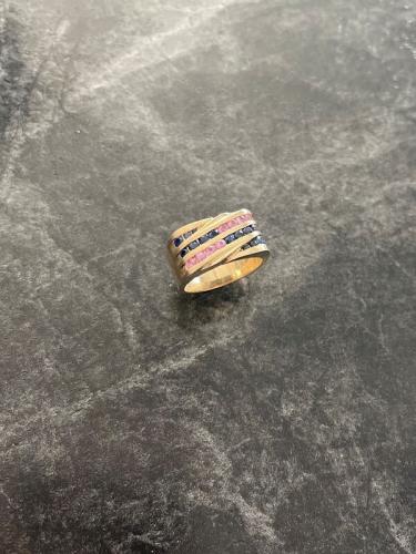 Pink  Blue Sapphire Ring