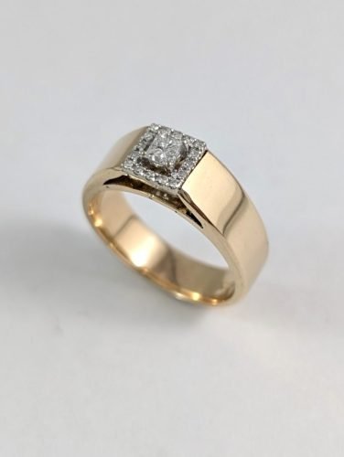 10KY Princess-Cut Square Halo Ring