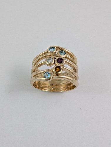 14K Yellow Gold Family Ring