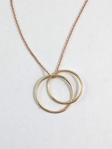 14KY Double Floating Loop Pendant
