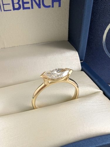 14KY East-West Marquise Ring