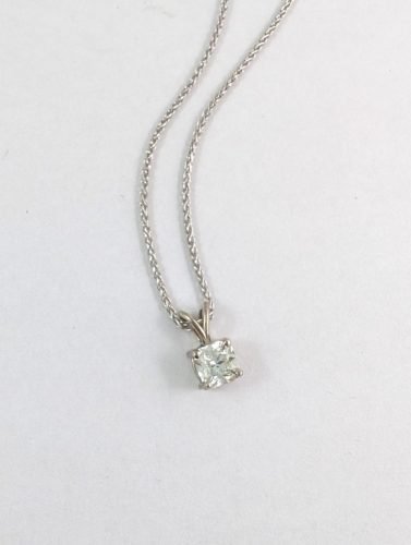 Radiant Cut Diamond Solitaire Pendant